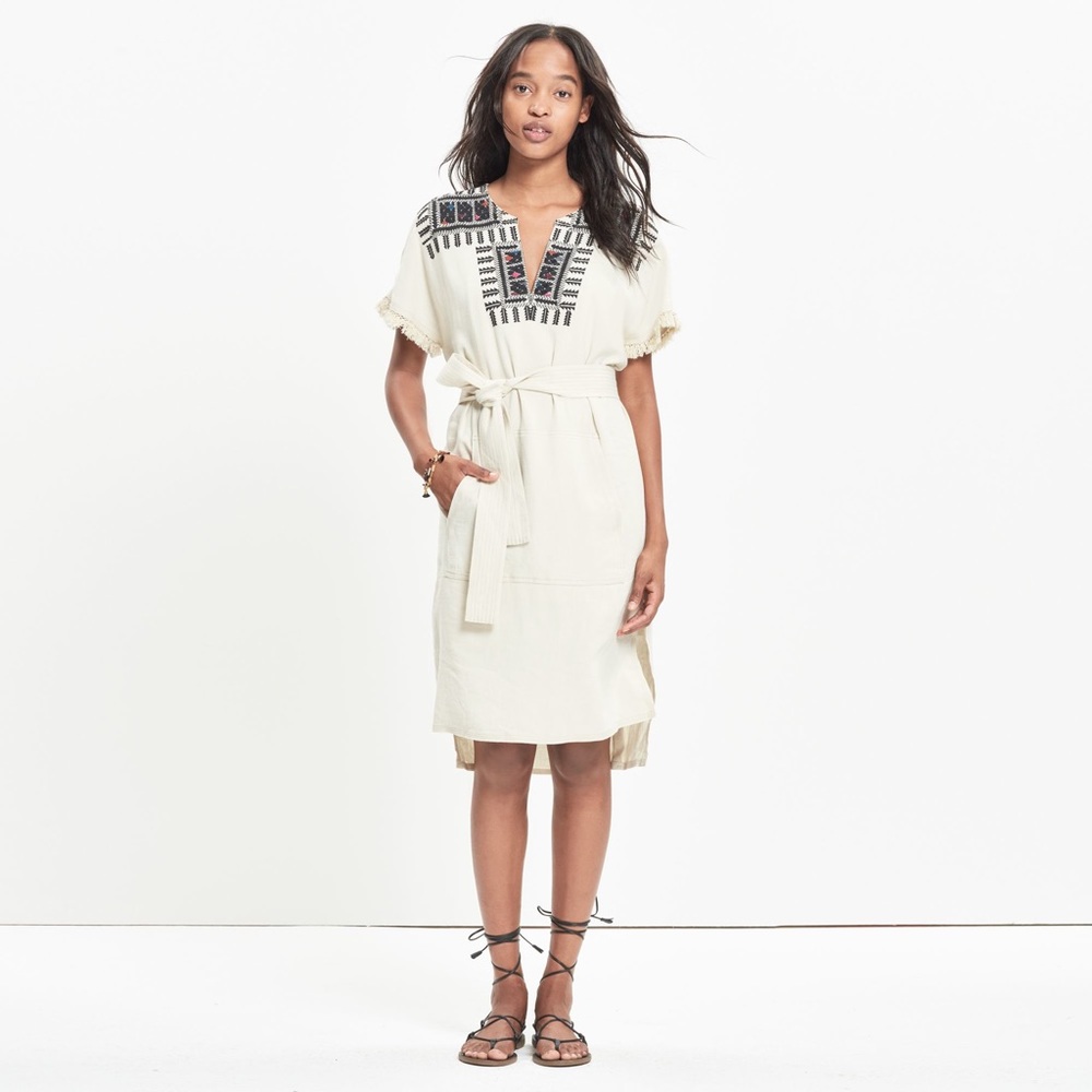 Madewell Paradise Embroidered Cotton Dress
